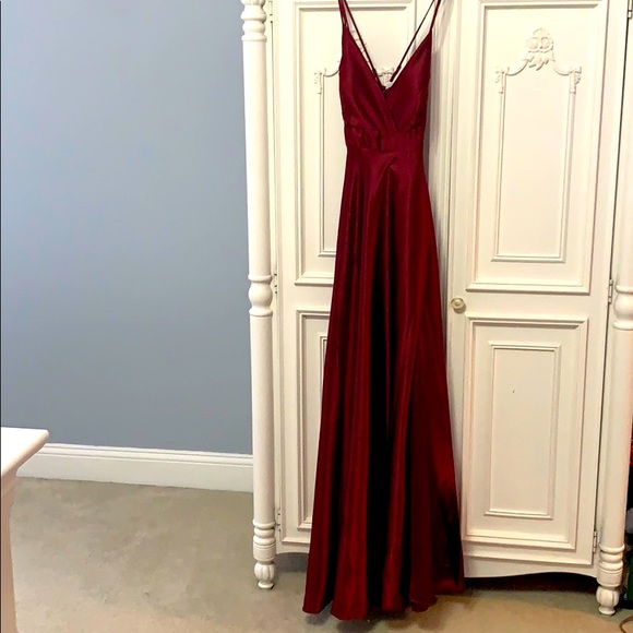 windsor red long dress